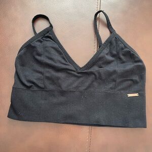 Danskin Intimates Adjustable Straps Black Sports Bra Size Large
